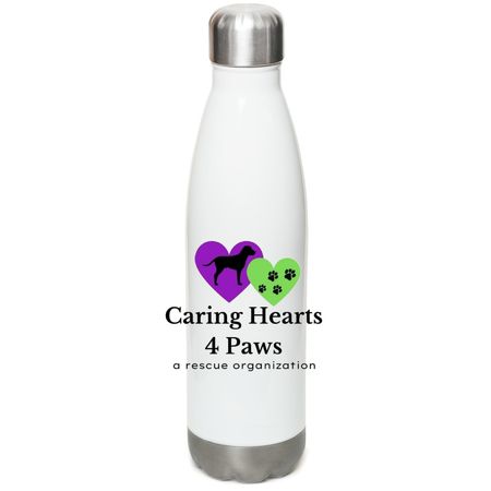 Water Bottle, a White Stainless Steel Water Bottle