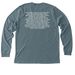 NATURALIST Breach Front & Mission Back, a Heather Slate Premium Long Sleeve Tee (back-view)