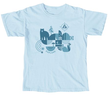 Mass Audubon Explore Shirt, a Chambray Comfort Colors Unisex Tee