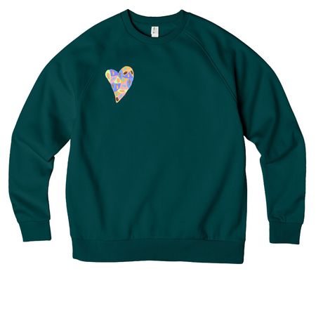 Romans 8:39, a Deep Sea Green Allmade Organic CVC Crewneck Sweatshirt