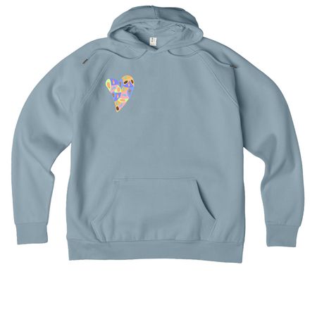 Romans 8:39, a I Like You Blue Allmade Organic CVC Pullover Hoodie