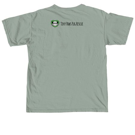 TPPR Pug Love, a Bay Comfort Colors Unisex Tee (back-view)
