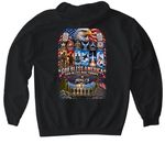 Premium 6 branches one purpose, a Black Gildan Softstyle Pullover Hoodie (back-view)