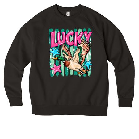 lucky duck, a Deep Black Allmade Organic CVC Crewneck Sweatshirt