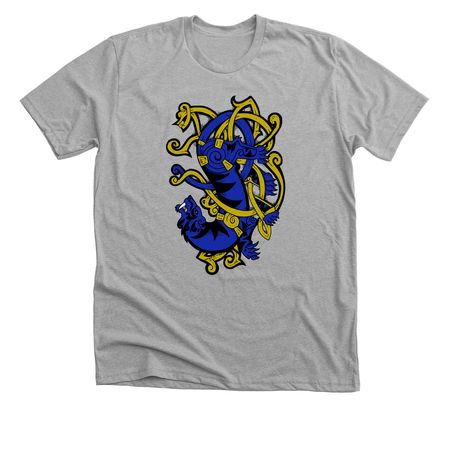 Blue & Gold Celtic Tyger, a Athletic Heather Premium Unisex Tee