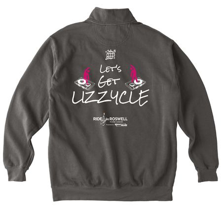 Let's Get Zippy!, a Pepper Comfort Colors Quarter Zip Pullover (back-view)