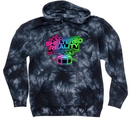 30th Anniversary Apparel 7&nbsp;, a Black Tie Dyed Pullover Hoodie
