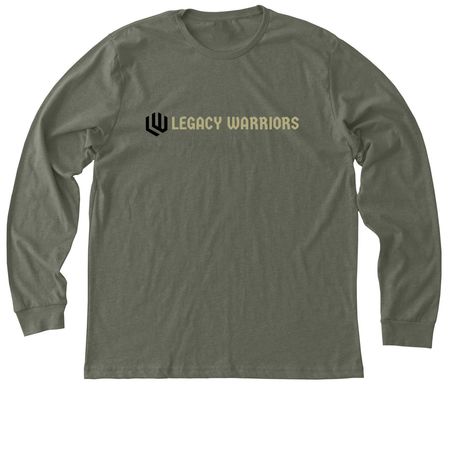Tees - Green, a Heather Military Green Premium Long Sleeve Tee