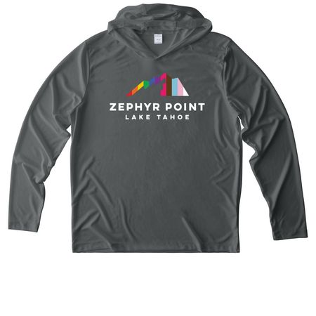 Zephyr Point's kin?dom Camp!, a Dark Smoke Grey UV Performance Long Sleeve Hoodie