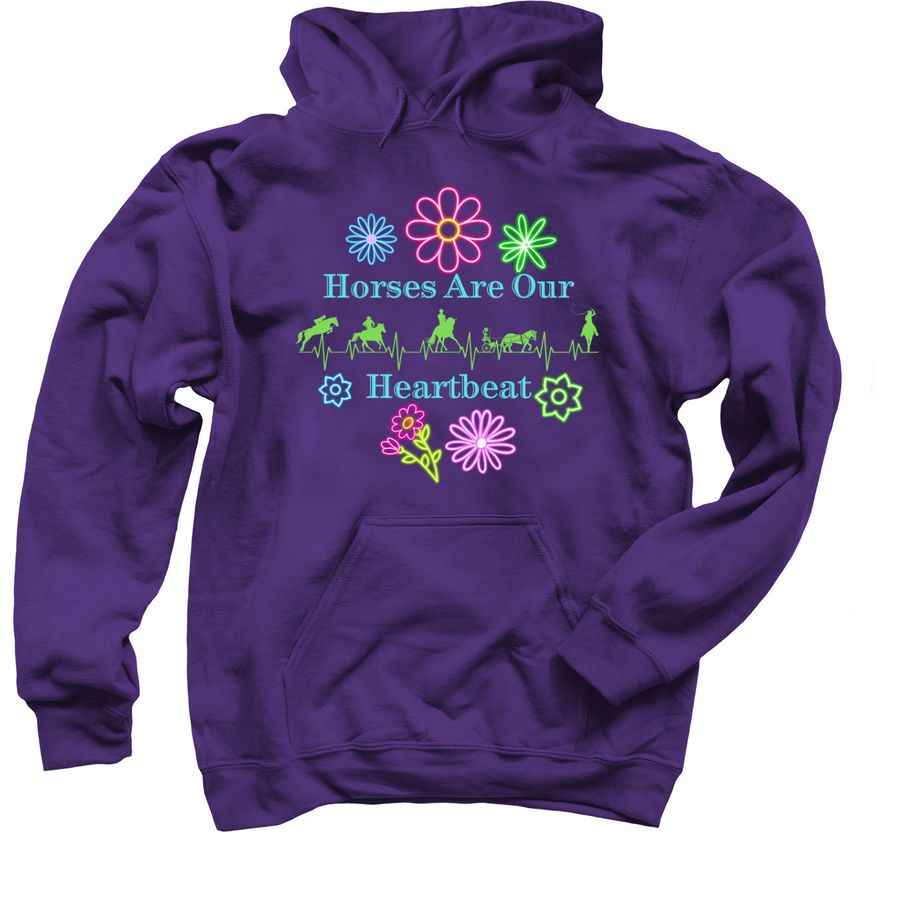 Spring Heartbeat Logo, a Purple Pullover Hoodie