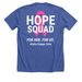 Finer for a Cure, a Solid True Royal Premium Unisex Tee (back-view)