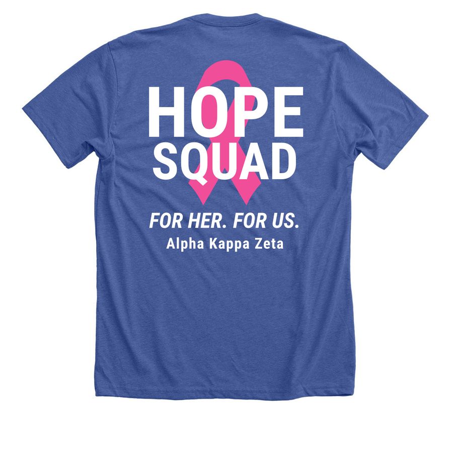Finer for a Cure, a Solid True Royal Premium Unisex Tee (back-view)
