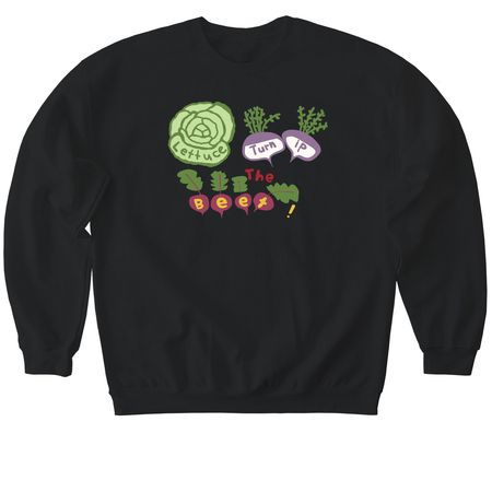 George Jones Farm Turnips the Beet!, a Black Softstyle Crewneck Sweatshirt