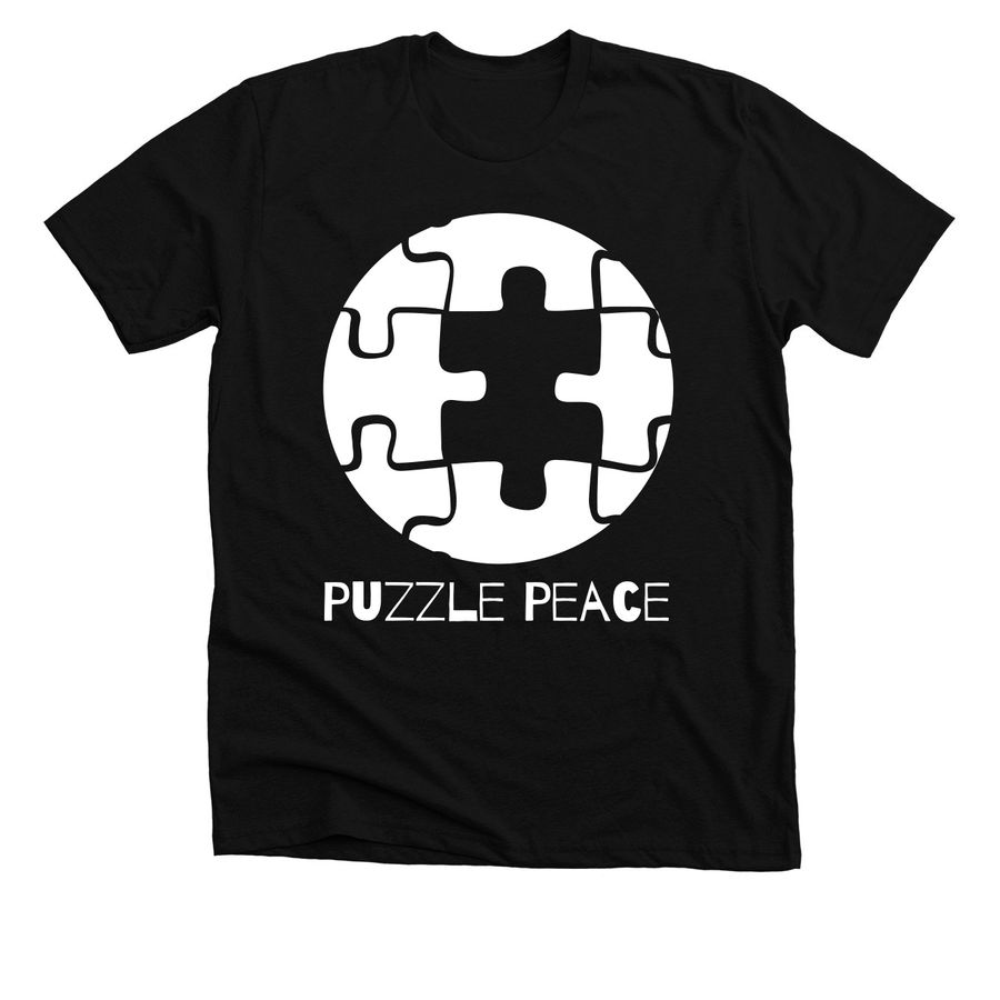Puzzle Peace, a Solid Black Blend Premium Unisex Tee