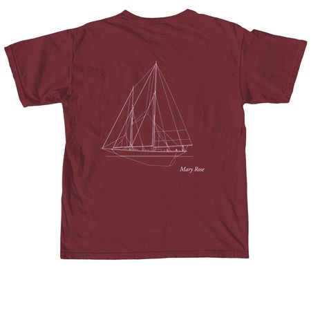 2026 REGATTA - MARY ROSE, a Brick Comfort Colors Unisex Tee (back-view)