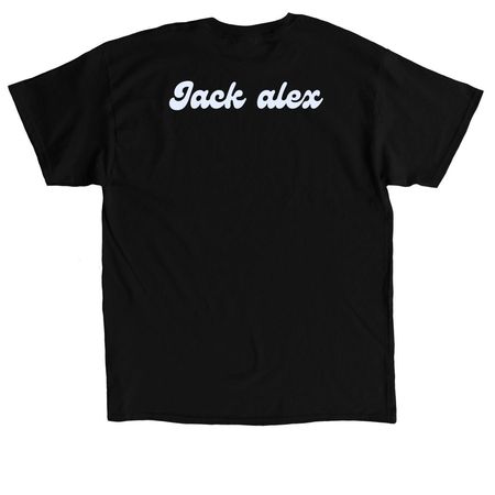 think about - Light Text, a Black Classic Unisex Tee (back-view)