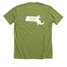 Justice for All From Boston to the Berkshires, a Heather Green Premium Unisex Tee (back-view)