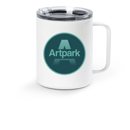 Artpark Coffee Mug, a White Stainless Steel Travel Mug