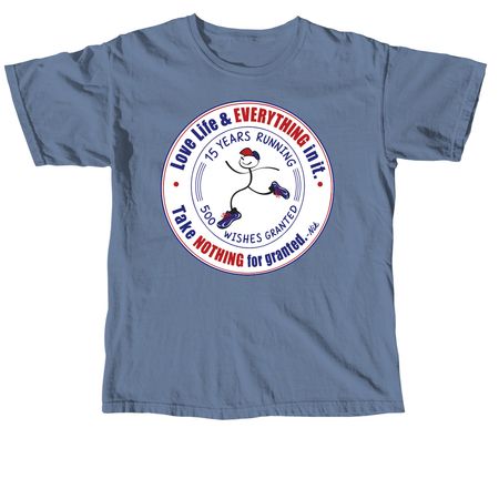 Celebrate 15 Years & 500 Wishes!&nbsp;, a Blue Jean Comfort Colors Unisex Tee