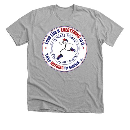 Celebrate 15 Years & 500 Wishes!&nbsp;, a Athletic Heather Premium Unisex Tee