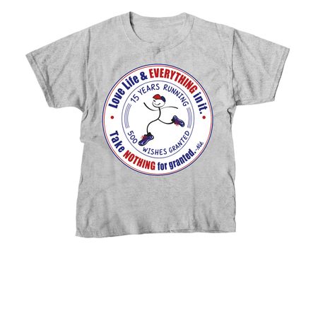 Celebrate 15 Years & 500 Wishes!&nbsp;, a Sport Grey Youth Unisex Tee