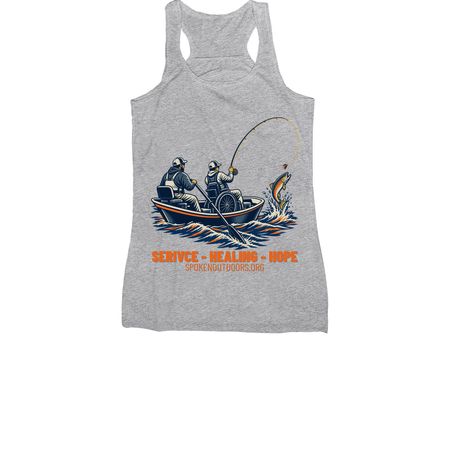 Service Healing Hope, a Athletic Heather Women's Racerback