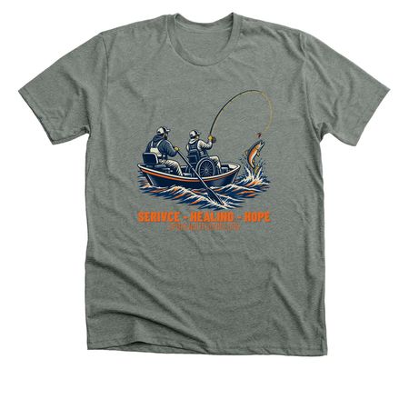 Service Healing Hope, a Deep Heather Premium Unisex Tee