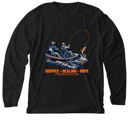 Service Healing Hope, a Solid Black Blend Premium Long Sleeve Tee