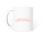 Believe Floral Heart Cup, a White Coffee Mug (back-view)