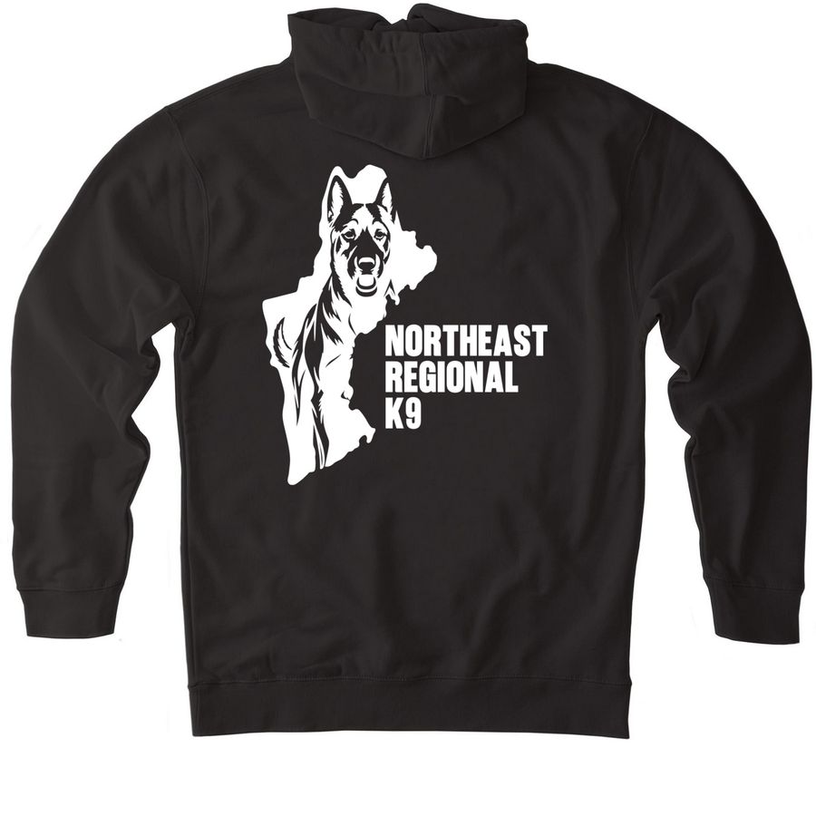 NORTHEAST REGIONAL K9, a Black Heavyweight Pullover Hoodie