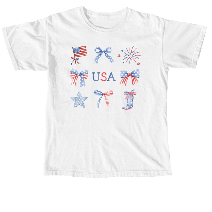 Coquette Patriotic Shirt, a White Comfort Colors Unisex Tee