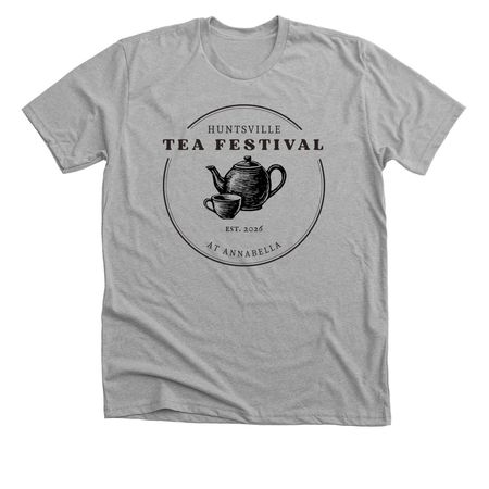 Tea Festival Tshirts/Sweatshirts - Black Font, a Athletic Heather Premium Unisex Tee