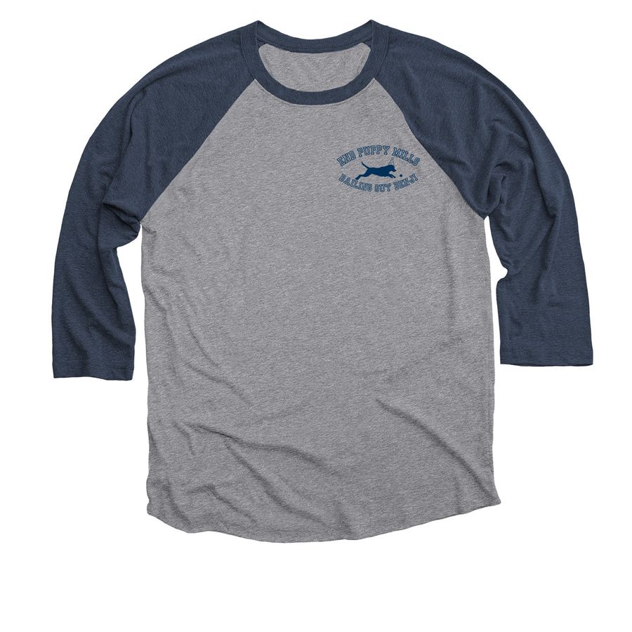 15th Birthday Jersey, a Vintage Navy and Premium Heather 3/4 Sleeve Baseball Tee