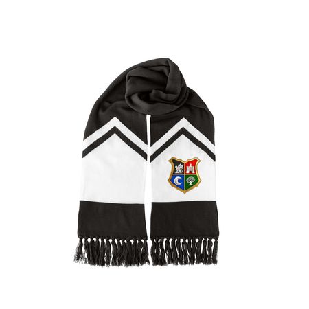 House Scarf, a Black/ White Two-Tone Gameday Scarf