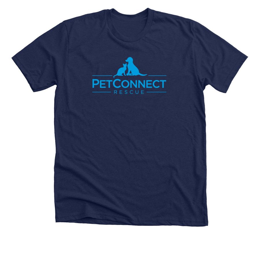 PetConnect Logo Tee, a Solid Navy Blend Premium Unisex Tee