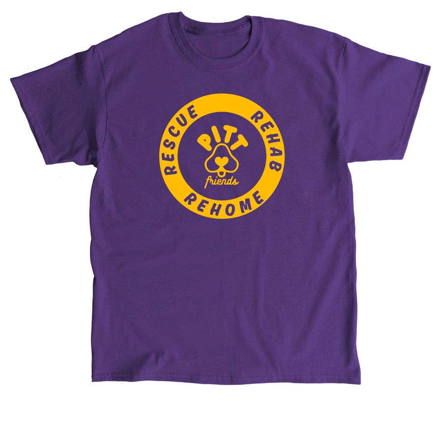 Pitt Friends- Rescue, Rehome, Rehab, a Purple Classic Unisex Tee