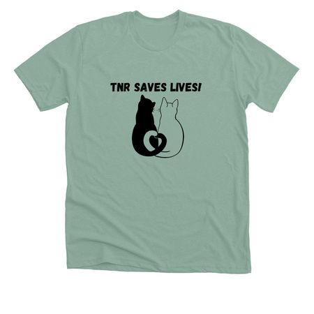 TNR Saves Lives!, a Heather Dusty Blue Premium Unisex Tee