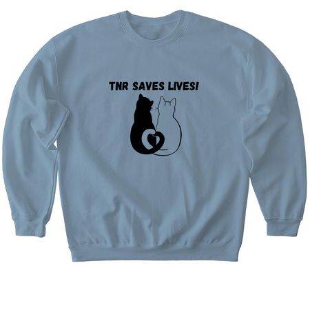 TNR Saves Lives!, a Stone Blue Softstyle Crewneck Sweatshirt
