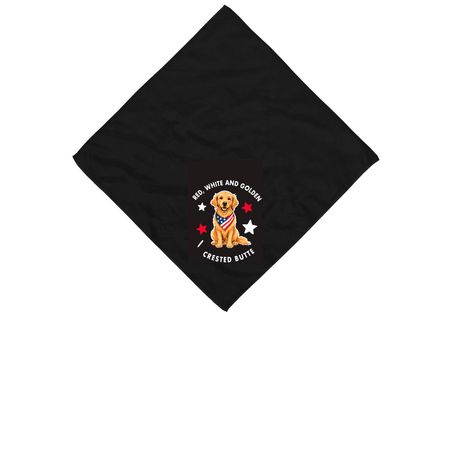 Crested Butte July 4th Parade Bandana, a Black Cotton Bandana