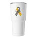 Marshmallow & Drew's Crew 2 sided tumbler, a White Insulated Tumbler (back-view)