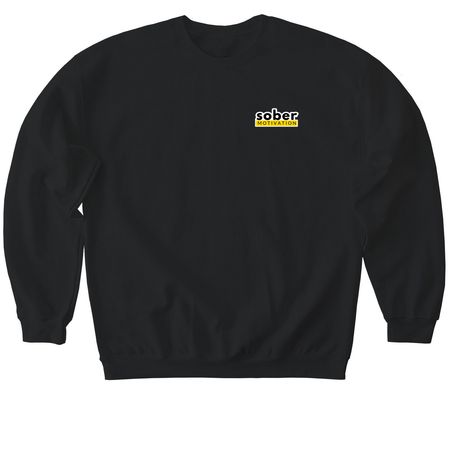 Sober Motivation Tee, a Black Softstyle Crewneck Sweatshirt