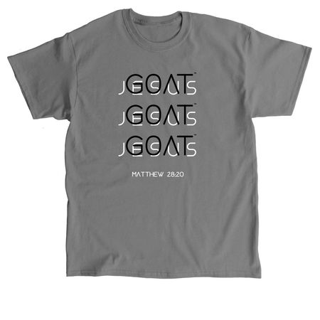 G.O.A.T. Jesus Collection [BLK-W-M28:20]TM, a Charcoal Classic Unisex Tee