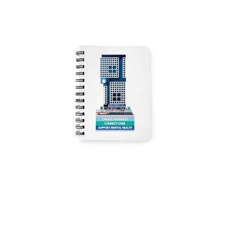 Support Mental Health Notebook, a White Spiral Notebook
