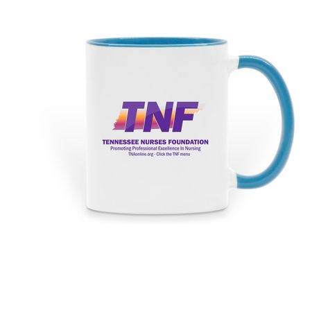 Awesome Nurse Coffee Mug, a Light Blue Two-Tone Ceramic Mug