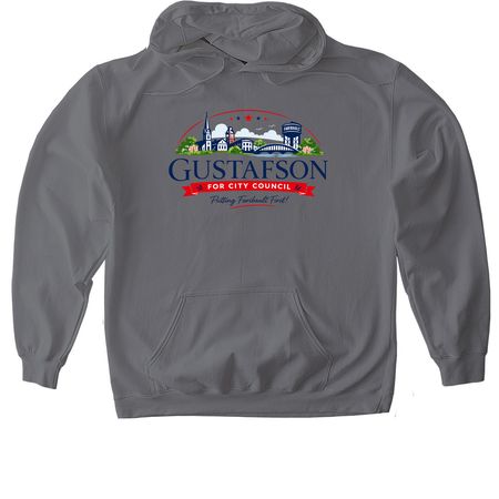 Faribault Forward, a Charcoal Gildan Softstyle Pullover Hoodie