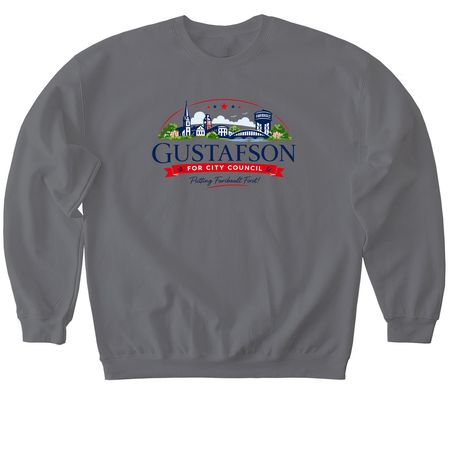 Faribault Forward, a Charcoal Softstyle Crewneck Sweatshirt