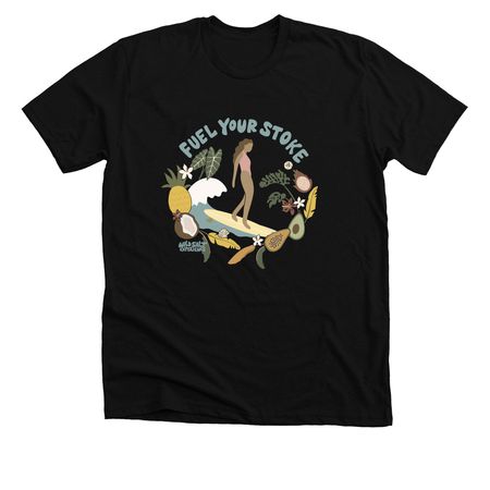 Fuel Your Stoke Tanks & T's, a Solid Black Blend Premium Unisex Tee