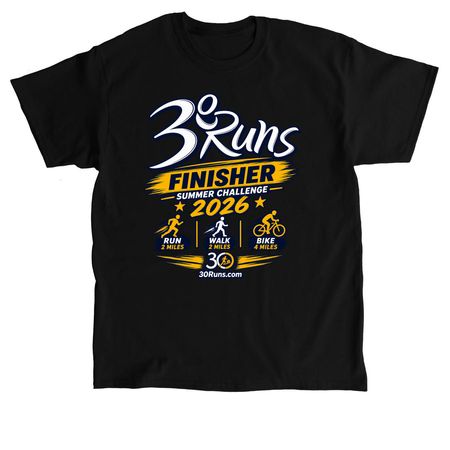 30 Runs Summer Challenge 2026, a Black Classic Unisex Tee
