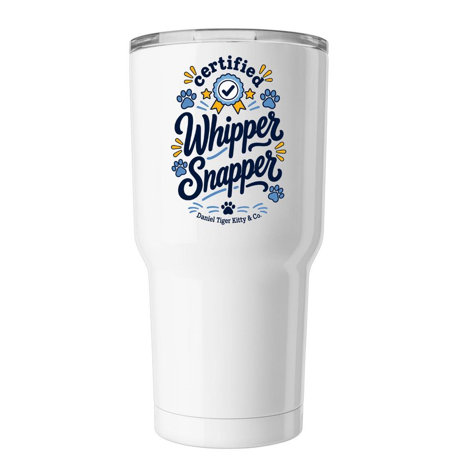 Certified Whipper Snapper Tumbler, a White Insulated Tumbler