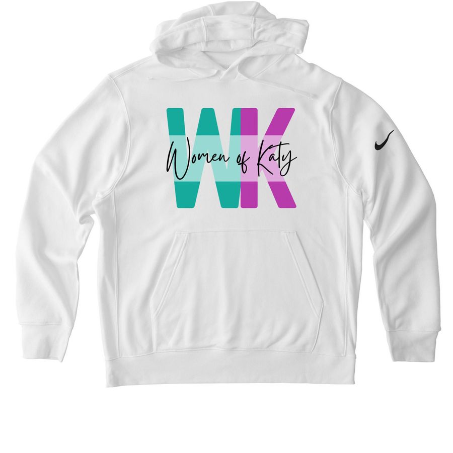 Women of Katy x Nike Hoodie, a White Nike Club Fleece Pullover Hoodie